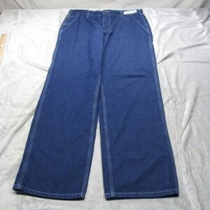 Carhartt Baggy Jeans‎ Mens 36x32 Dungaree Relax Boot Straight Dark Denim Work